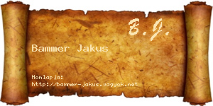 Bammer Jakus névjegykártya